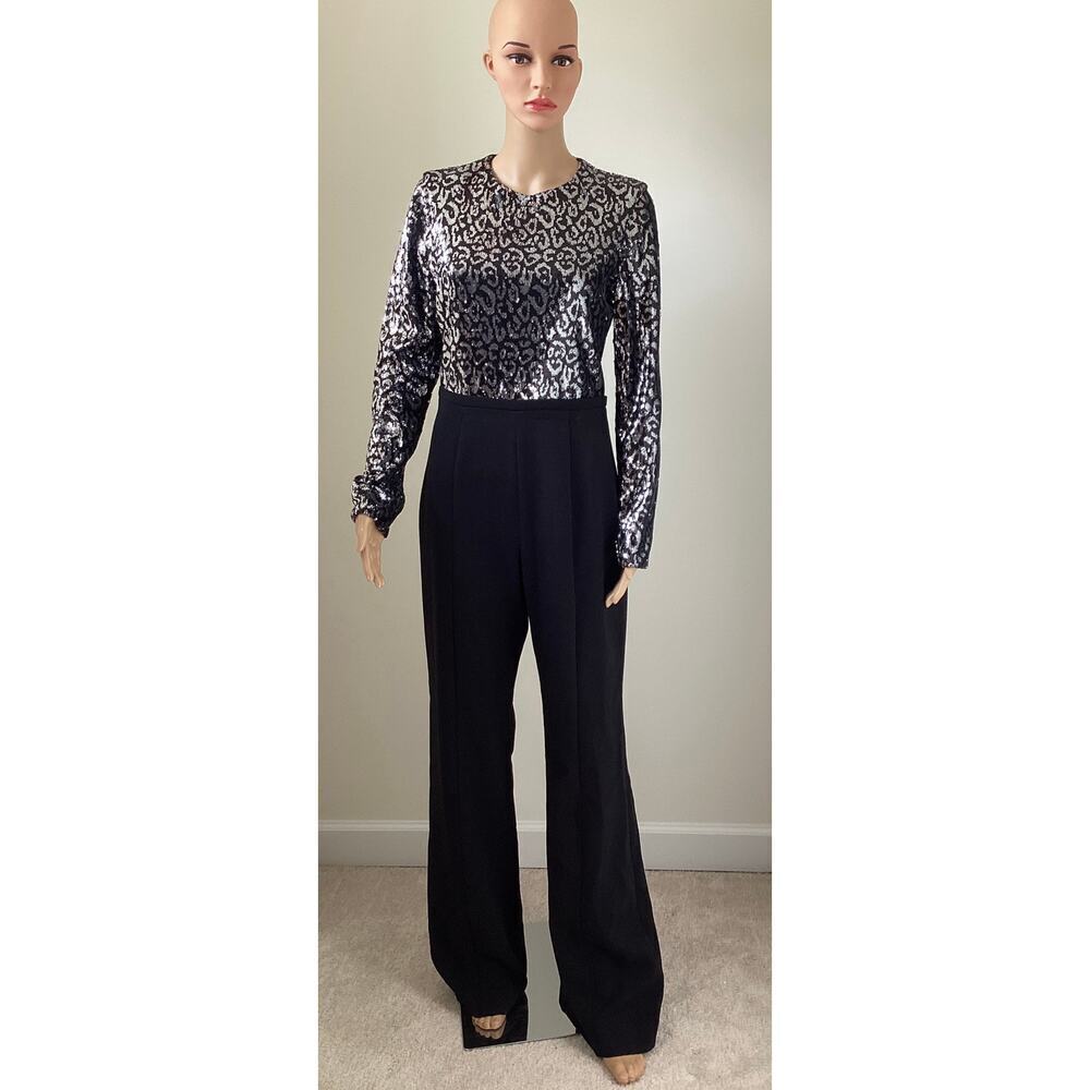 Black‎ Halo Lazaro Sequined Jumpsuit size 4